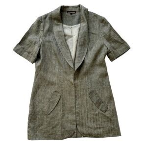 Adrienne Vittadini Short Sleeve Linen Blazer sz. 12